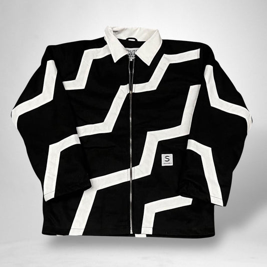 Black and White South Street Retro Zigzag Jacket - South Street Retro Ltd