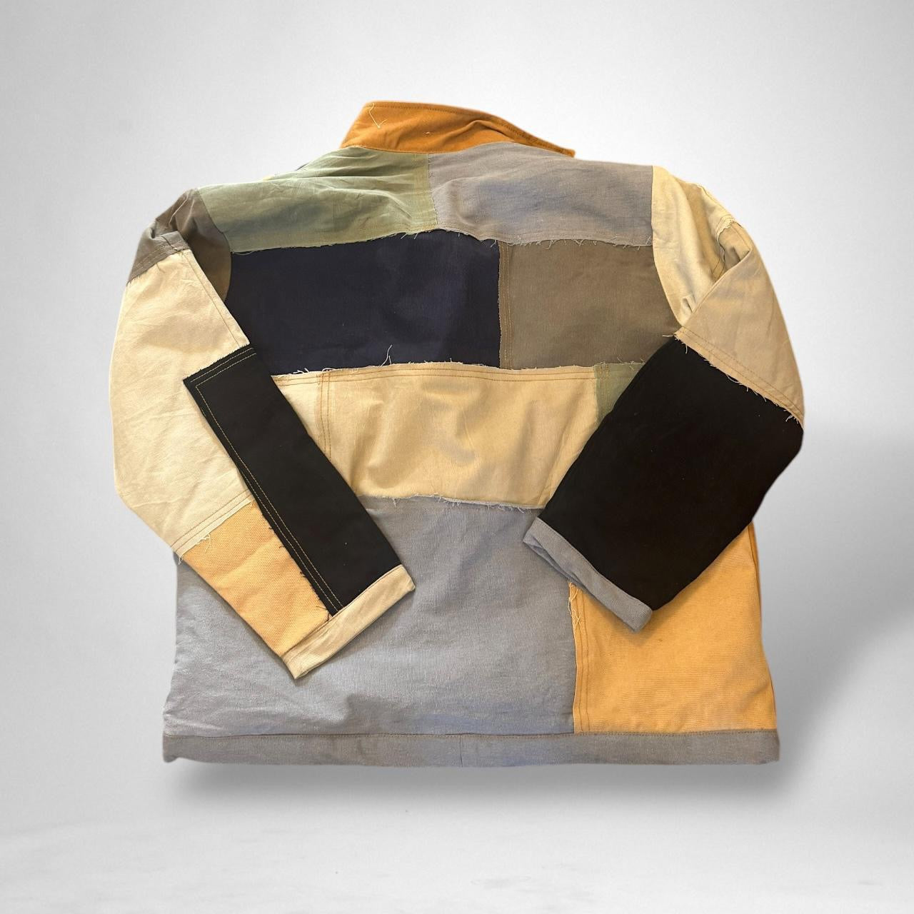 Vintage Reworked Patchwork Jacket – South Street Retro Style | Upcycled 90s Streetwear Fashion