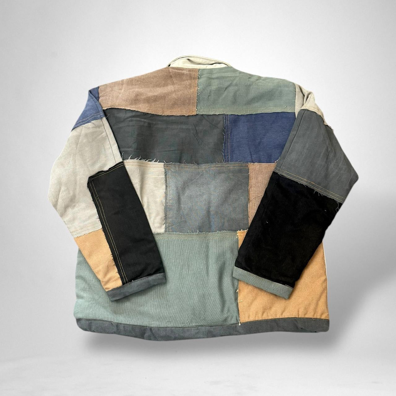 Unique Reworked Patchwork Jacket – South Street Retro Vintage 90s Upcycled Streetwear