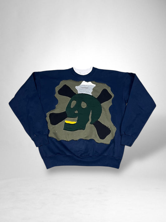 Reworked Calvin Klein Skull & Crossbones Jumper
