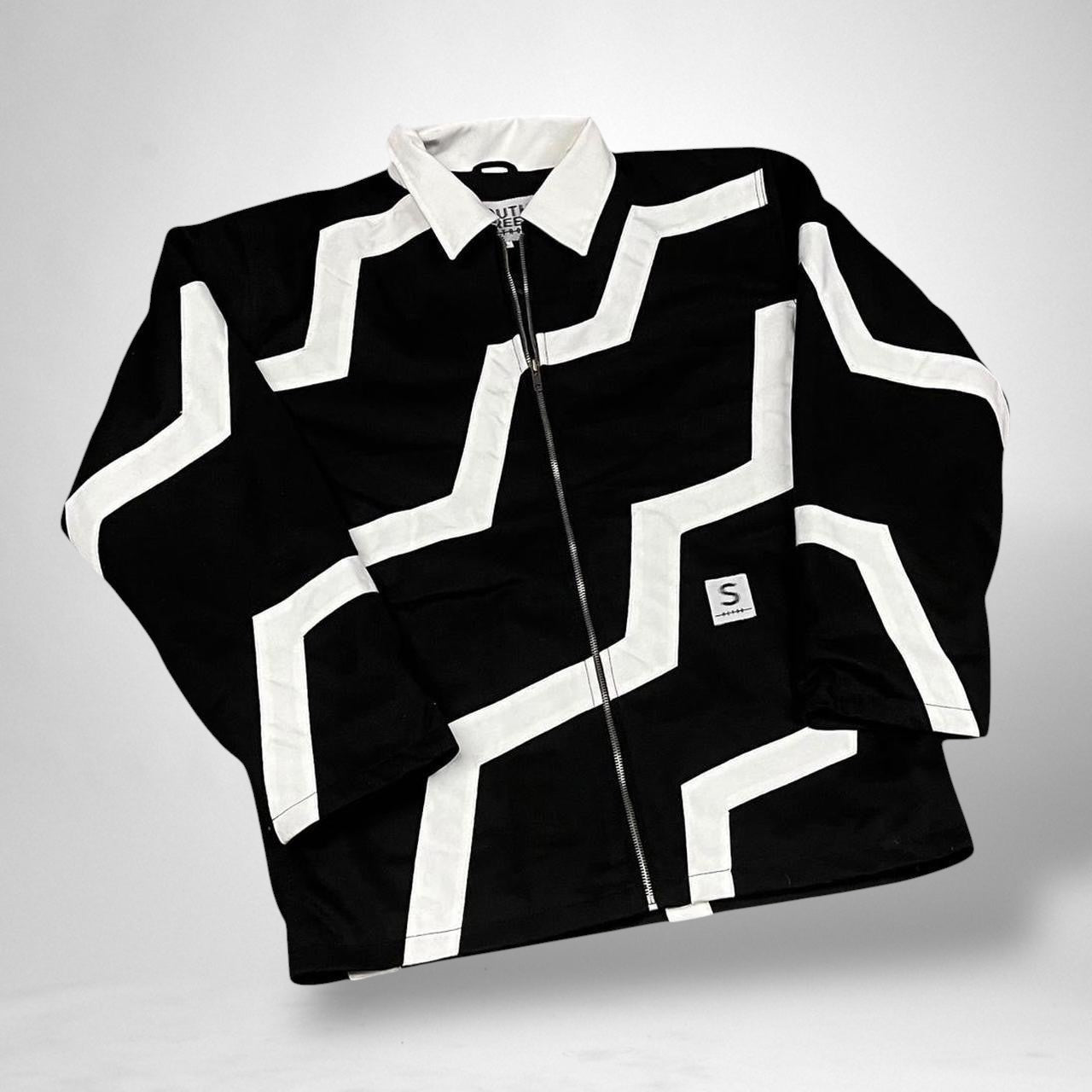 Black and White South Street Retro Zigzag Jacket - South Street Retro Ltd