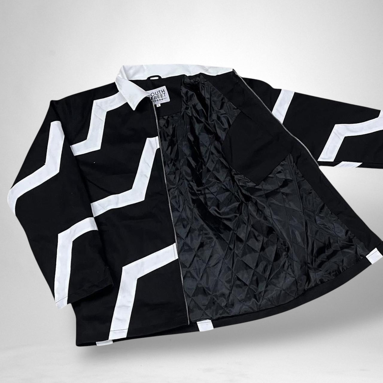 Black and White South Street Retro Zigzag Jacket - South Street Retro Ltd