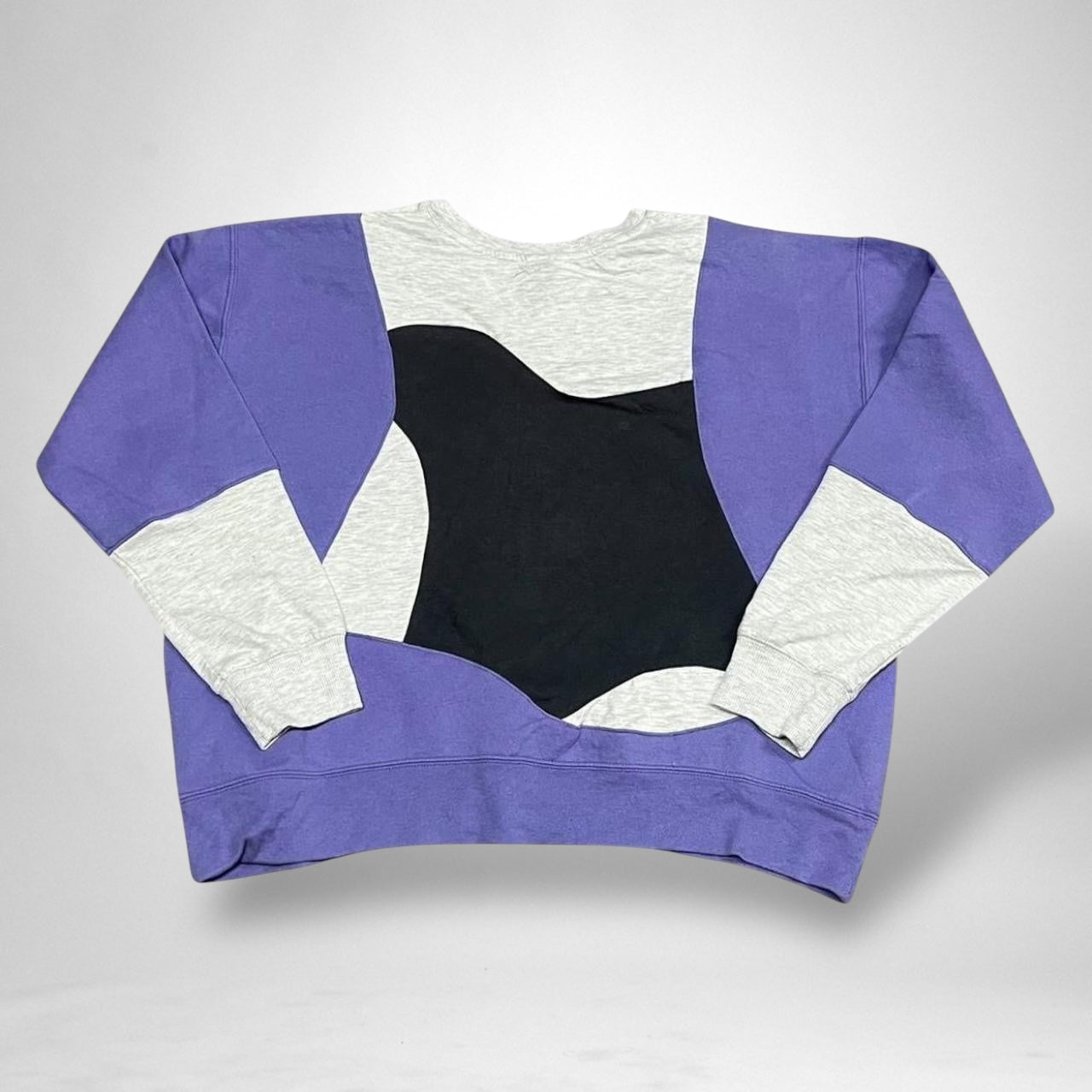 Reworked Adidas Jumper – Purple, Black & Grey - South Street Retro Ltd