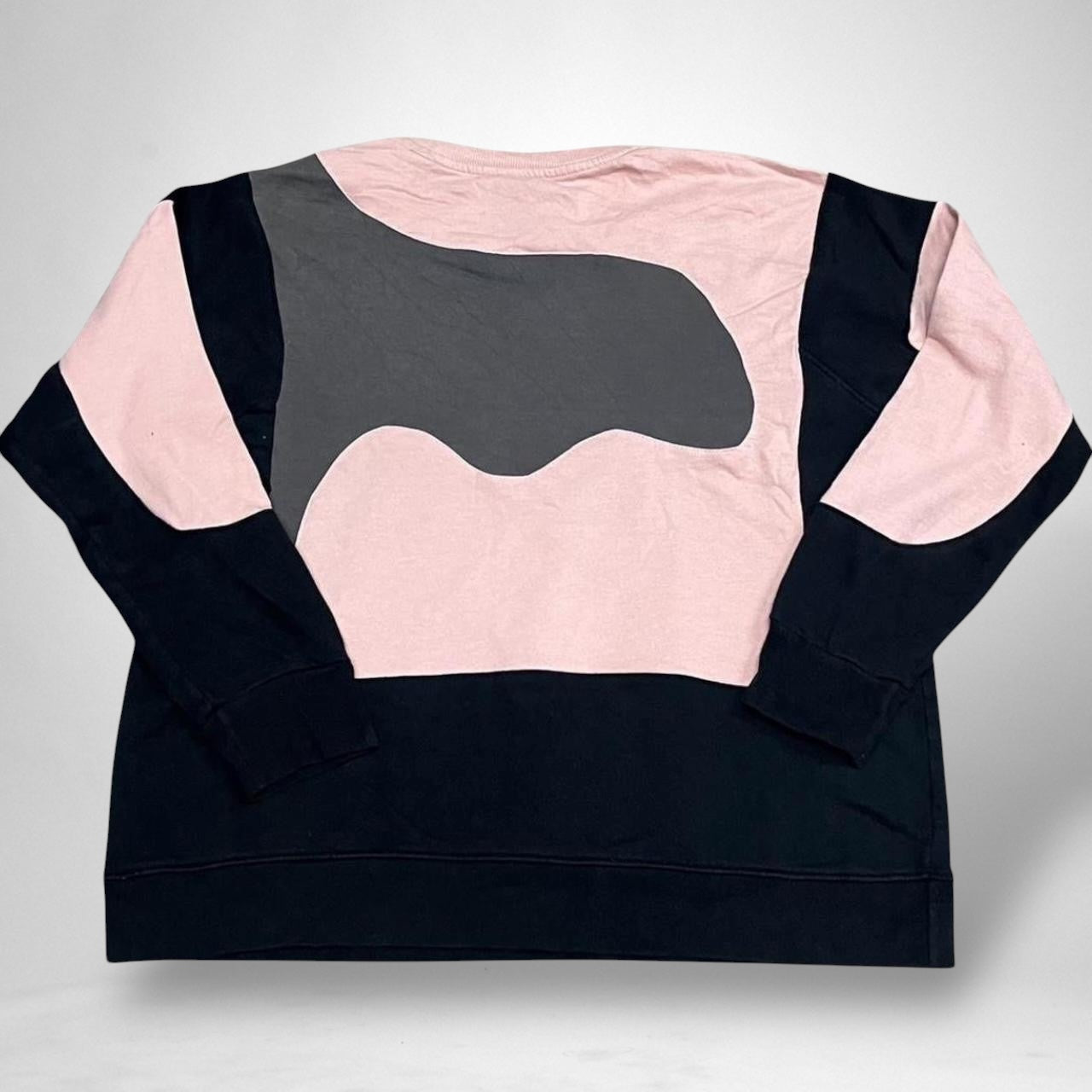 Reworked Adidas Jumper – Pink, Black & Grey - South Street Retro Ltd
