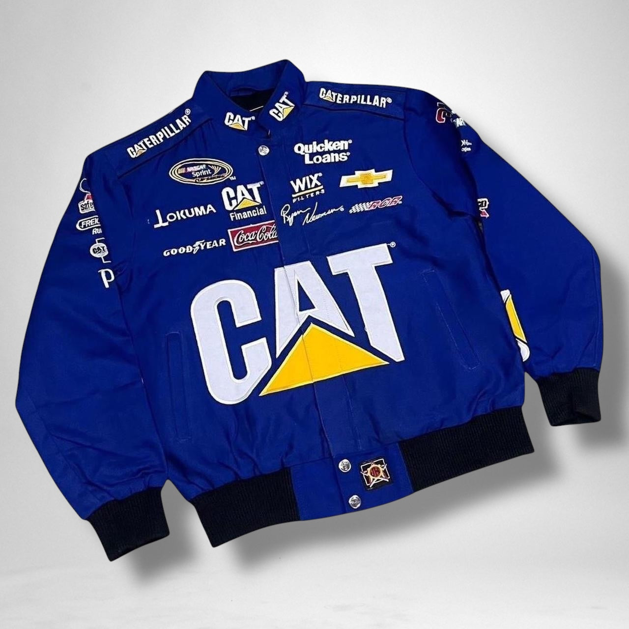Deadstock Vintage Navy White Racing Jacket – Retro Motorsport Style, Rare Streetwear Find