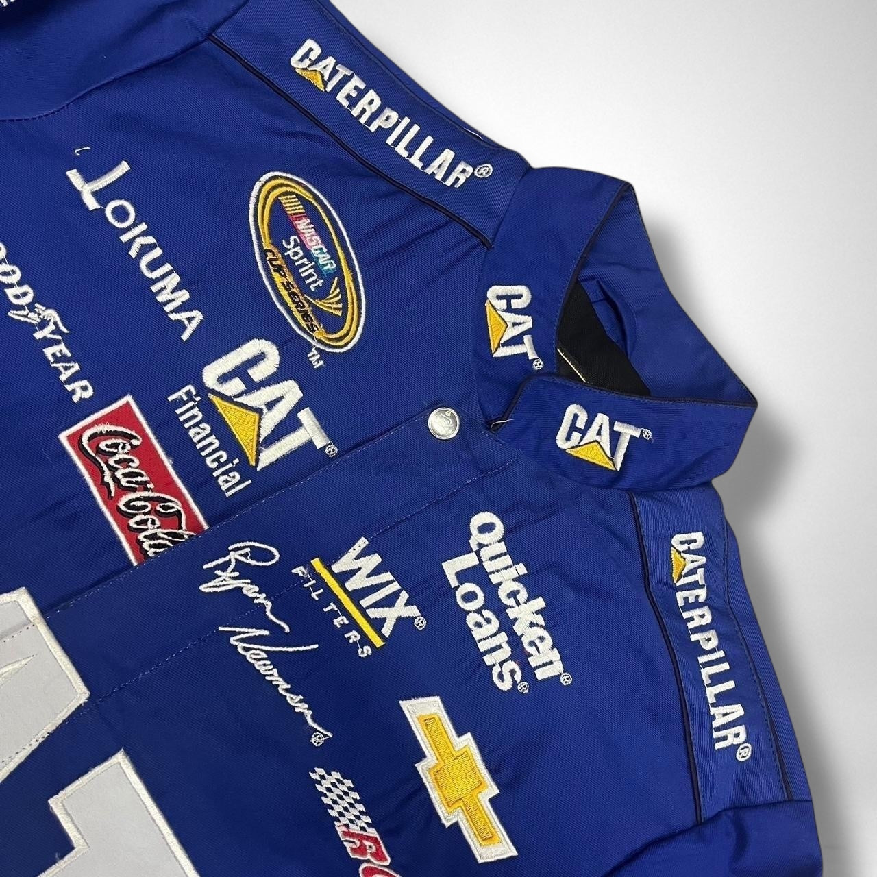 Deadstock Vintage Navy White Racing Jacket – Retro Motorsport Style, Rare Streetwear Find