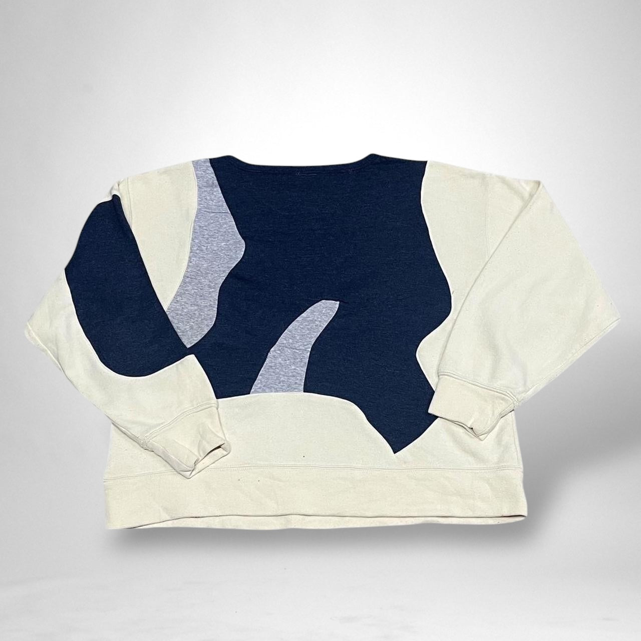 Reworked Adidas Jumper – Yellow, Grey & Navy - South Street Retro Ltd