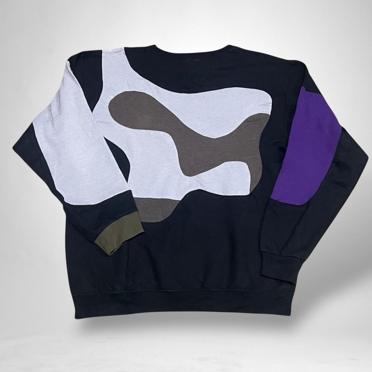 Reworked Adidas Jumper – Black & Grey - South Street Retro Ltd