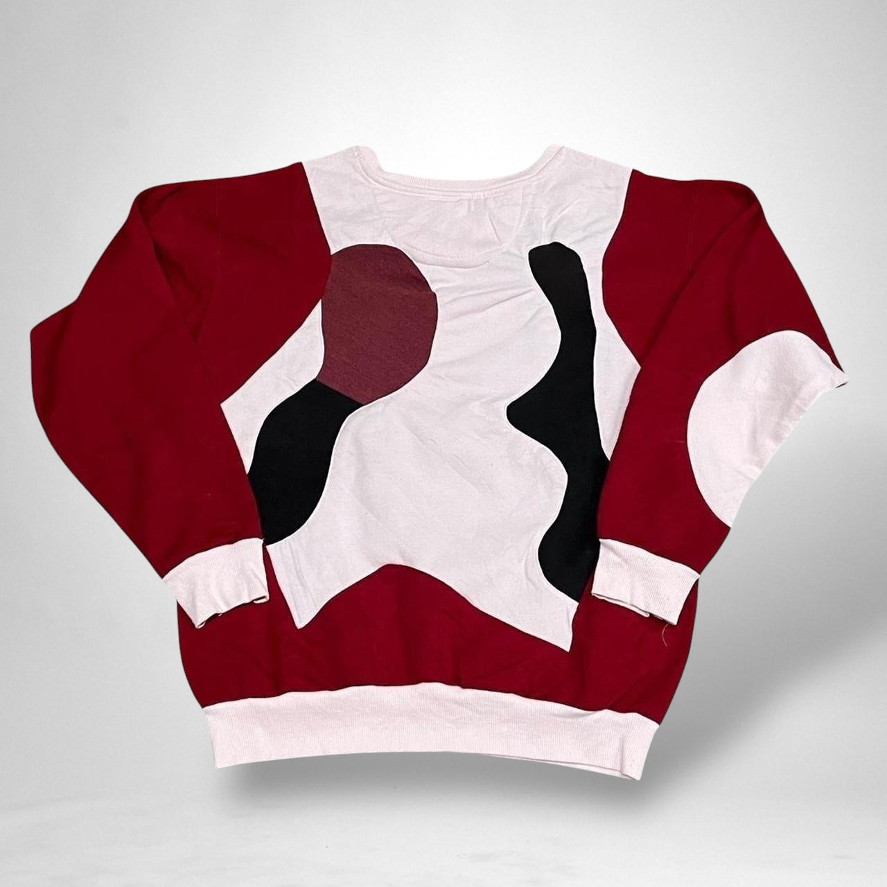 Reworked Adidas Jumper – Red, Black & White - South Street Retro Ltd