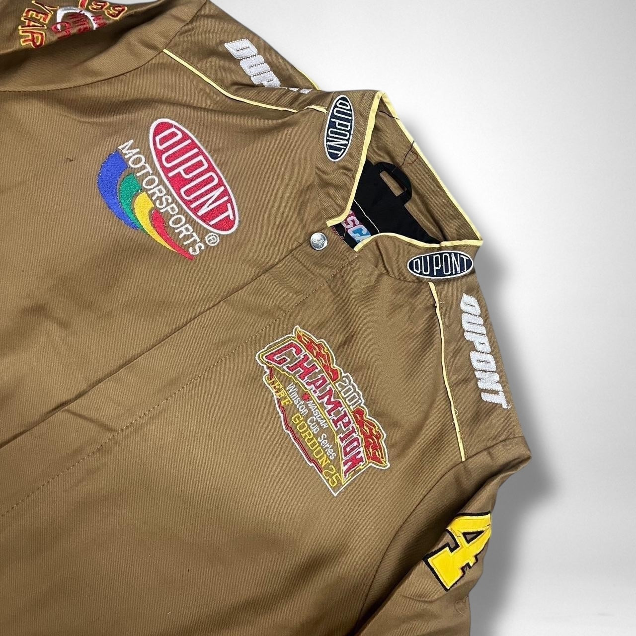 Vintage Deadstock Brown & Red Racing Jacket – Retro Motorsport Style Streetwear