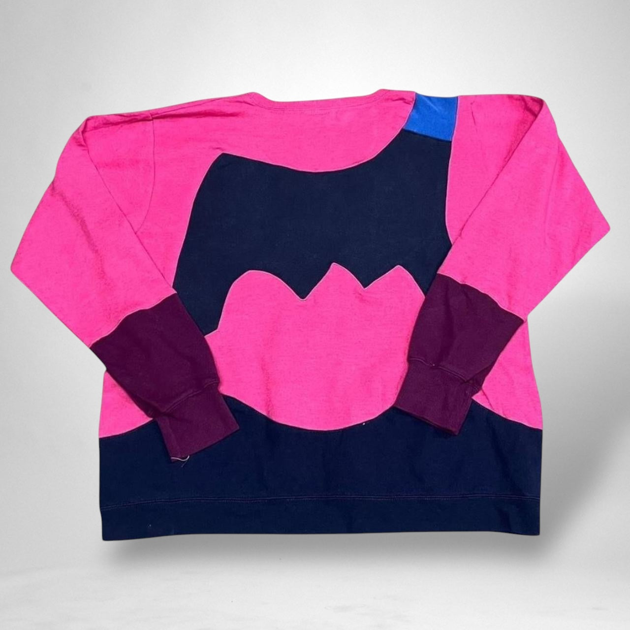 Reworked Nike Sports Jumper in Pink & Navy - South Street Retro Ltd