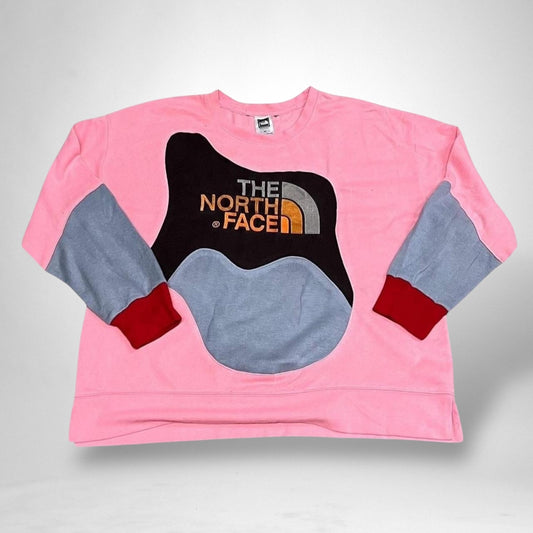 Reworked North Face Jumper – Pink, Black & Grey - South Street Retro Ltd