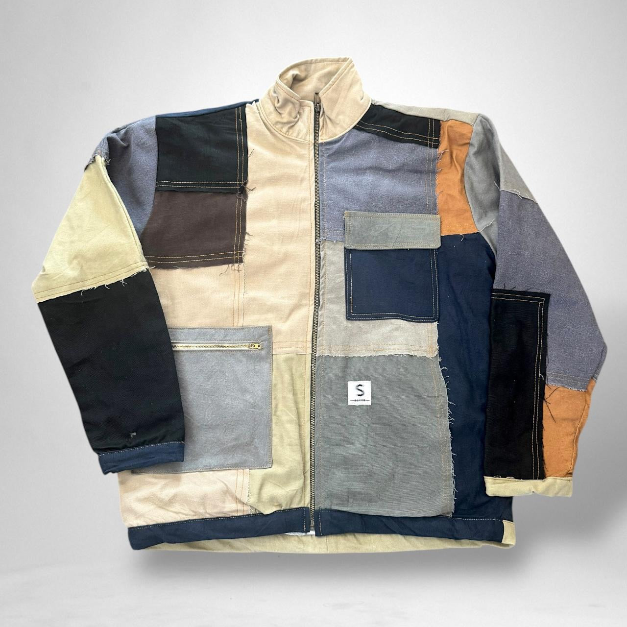 One-of-a-Kind Reworked Patchwork Jacket – South Street Retro 90s Upcycled Streetwear Classic