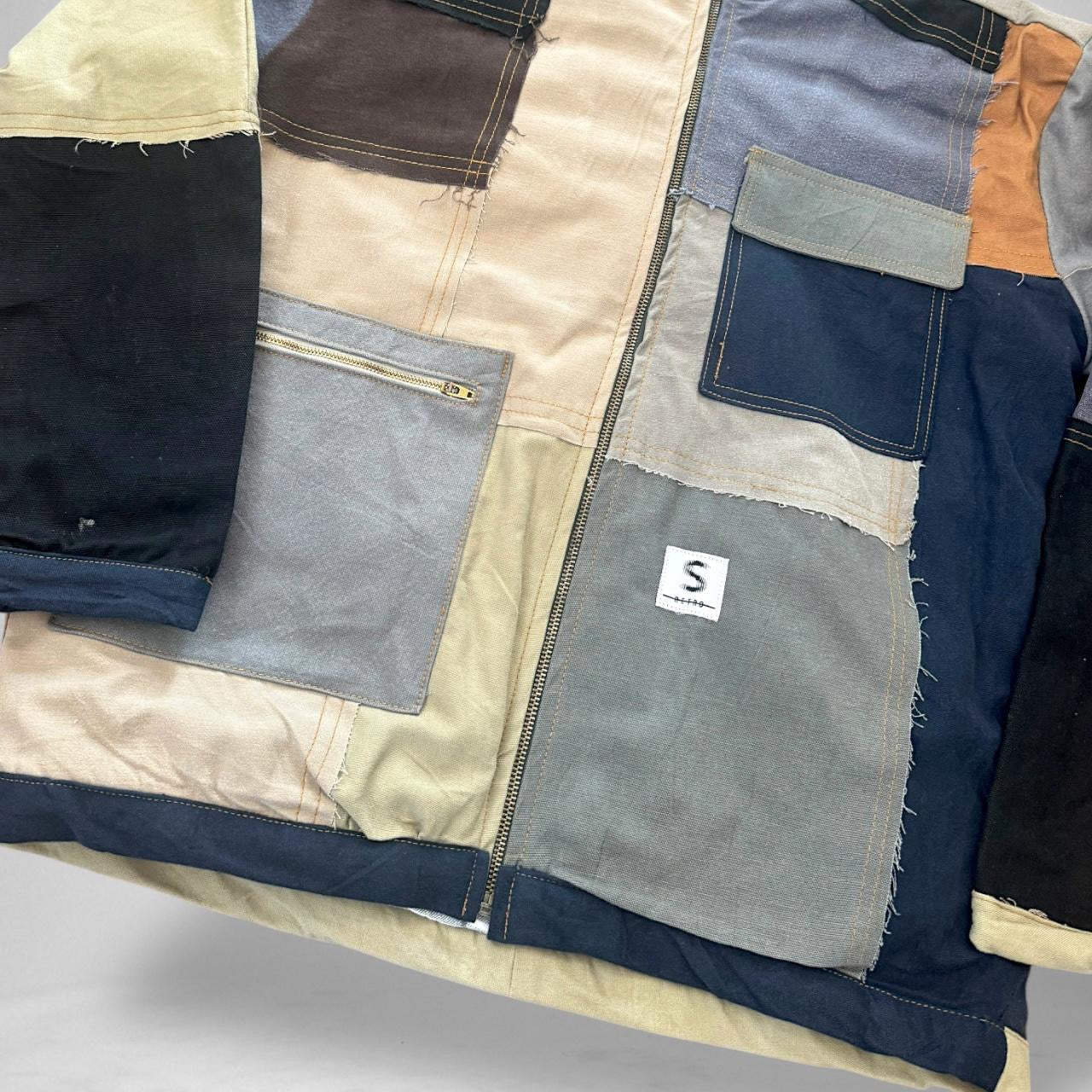 One-of-a-Kind Reworked Patchwork Jacket – South Street Retro 90s Upcycled Streetwear Classic