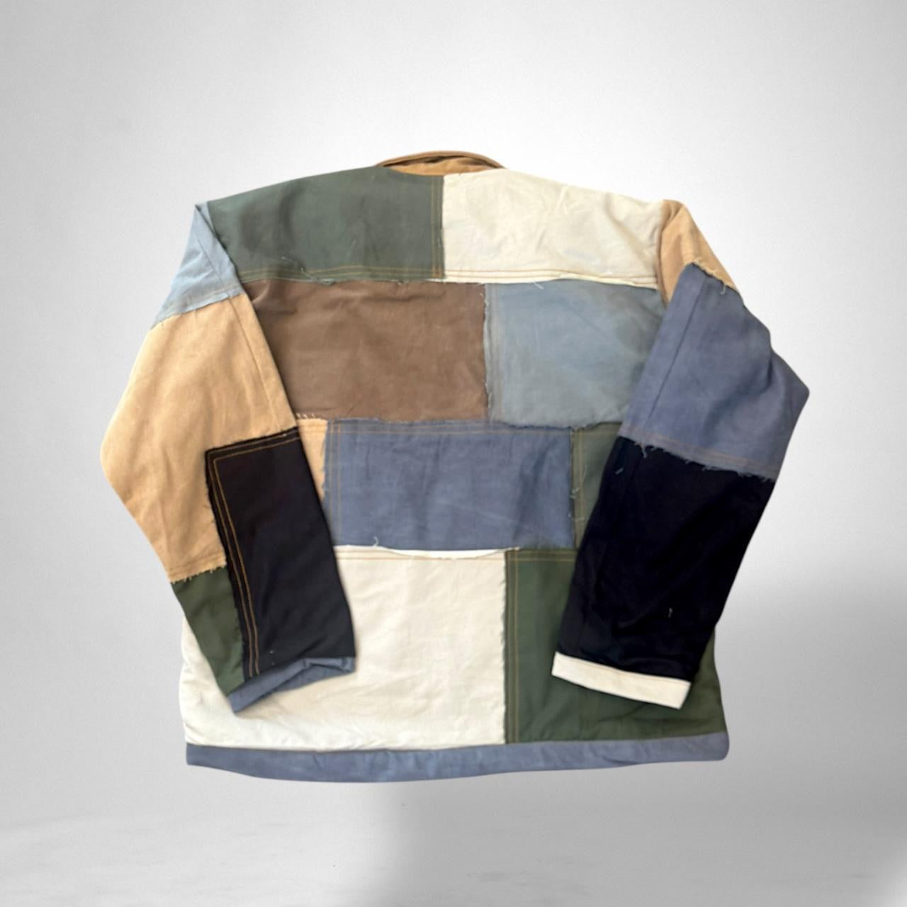 South Street Retro Reworked Patchwork Jacket – Upcycled 90s Streetwear Style