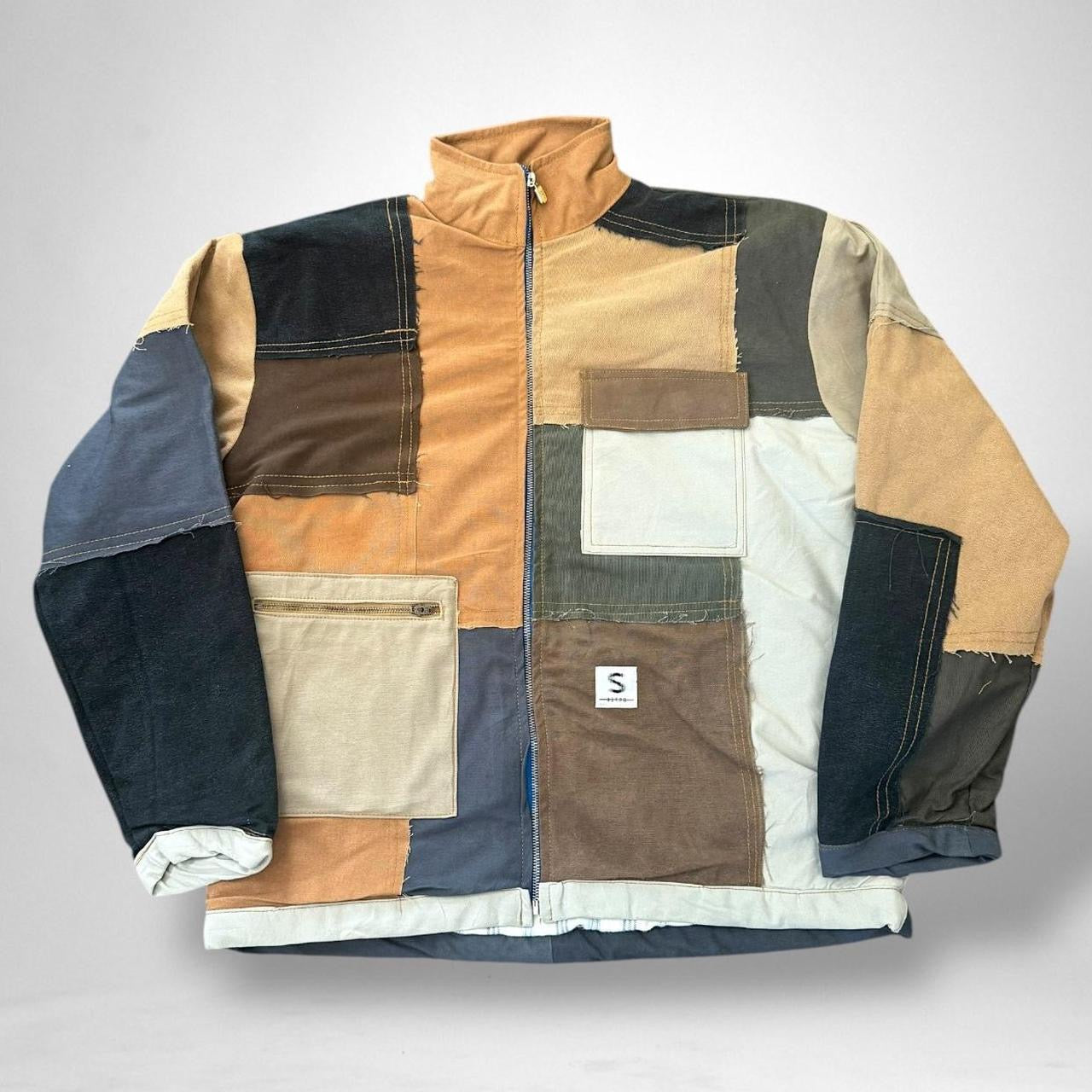 Reworked South Street Retro Patchwork Jacket — 90s Upcycled Streetwear