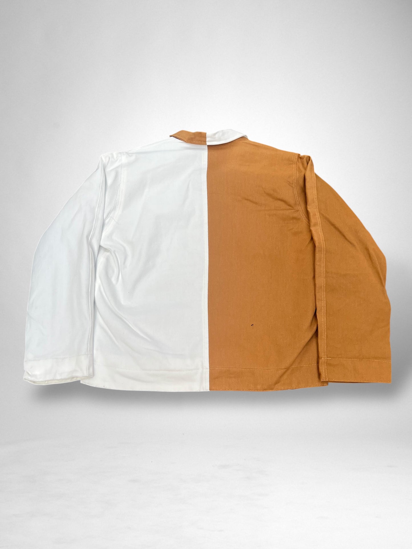 South Street Retro Brown & White Colour Block Jacket