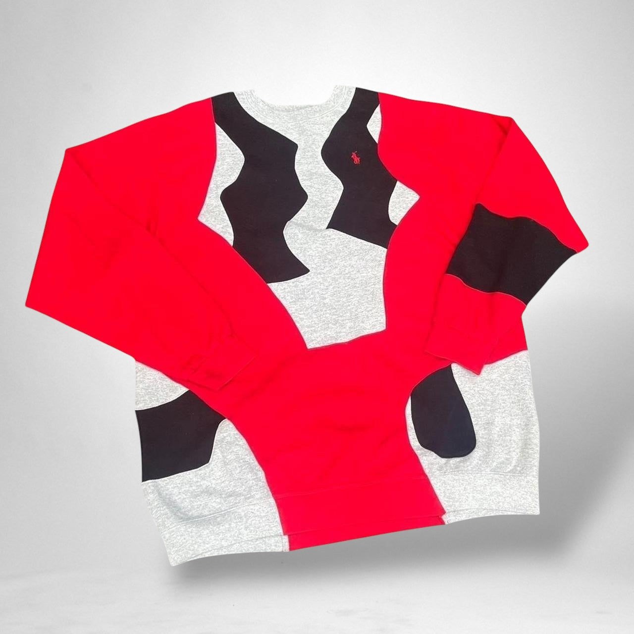 Reworked Ralph Lauren Jumper – Red, White & Black - South Street Retro Ltd