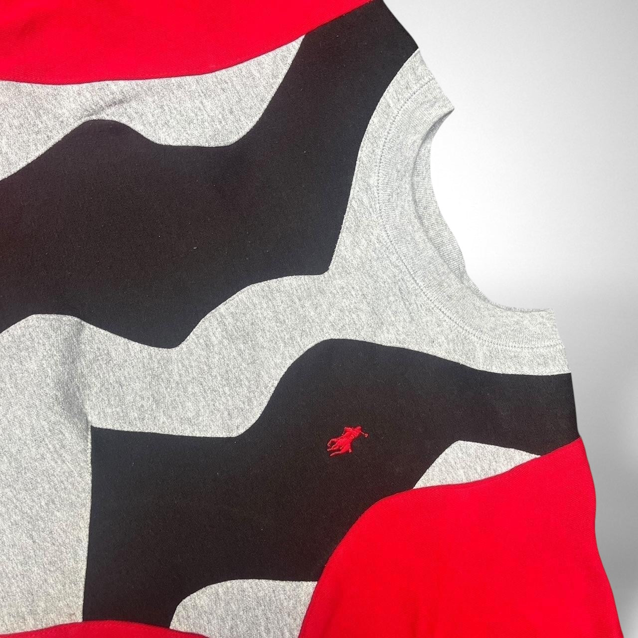 Reworked Ralph Lauren Jumper – Red, White & Black - South Street Retro Ltd
