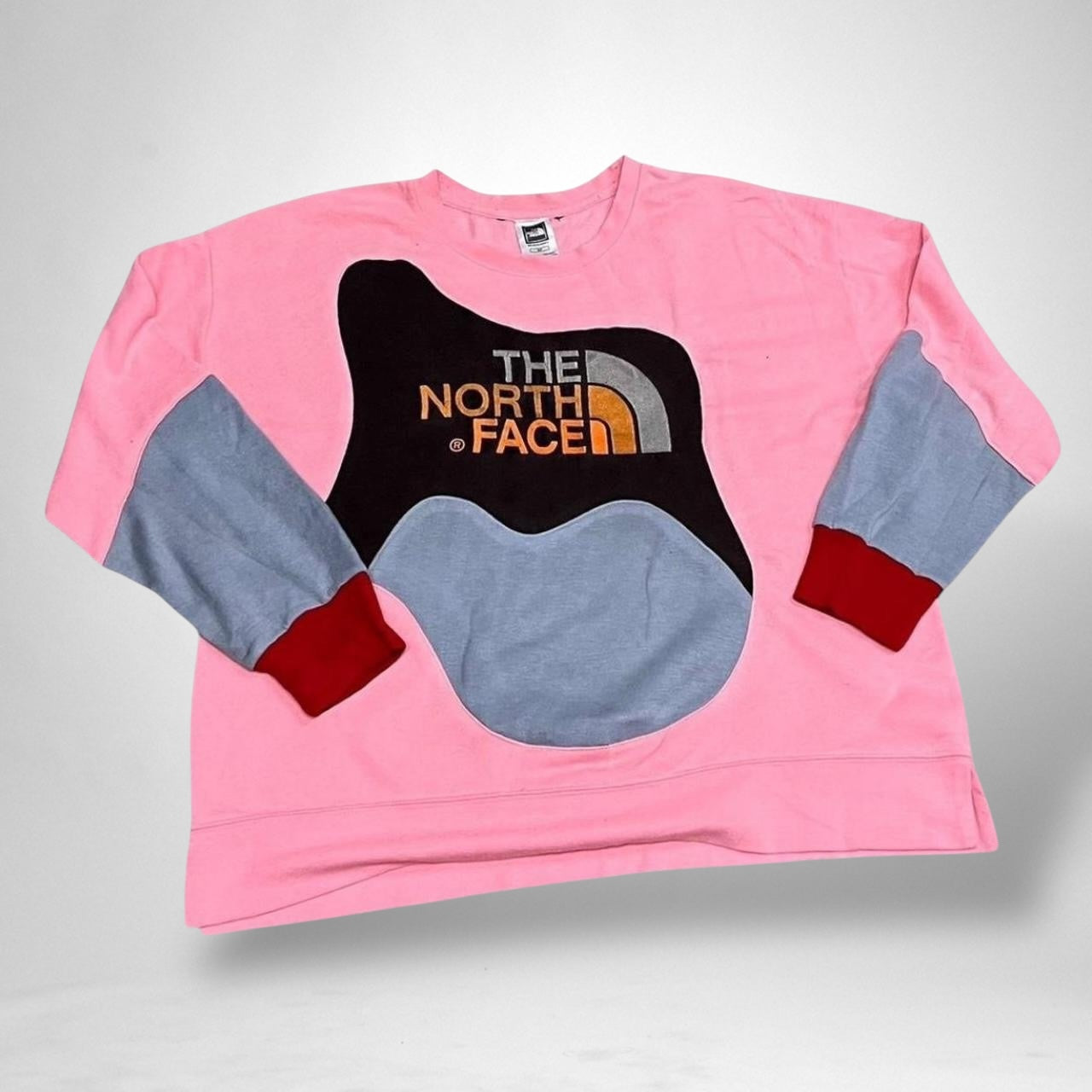 Reworked North Face Jumper – Pink, Black & Grey - South Street Retro Ltd