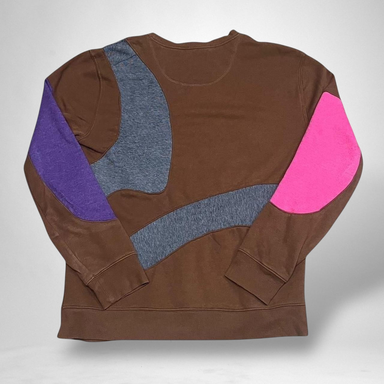 Reworked Nike Jumper in Brown and Grey - South Street Retro Ltd