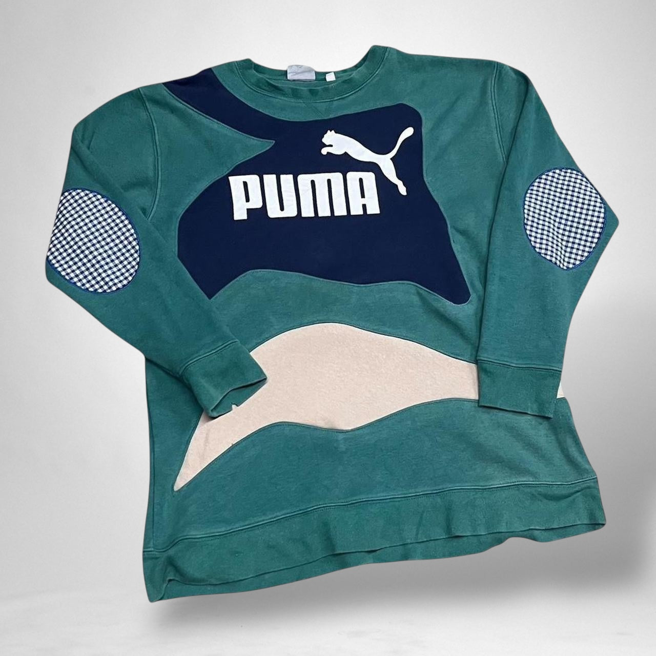 Reworked Green Puma Jumper - South Street Retro Ltd