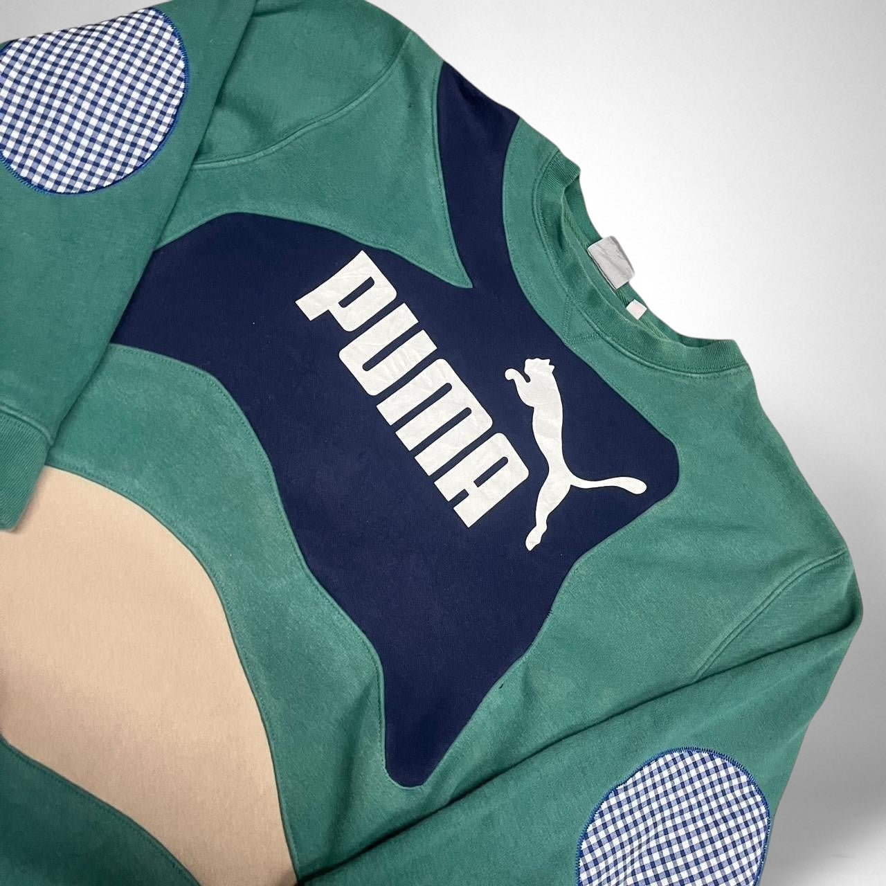 Reworked Green Puma Jumper - South Street Retro Ltd