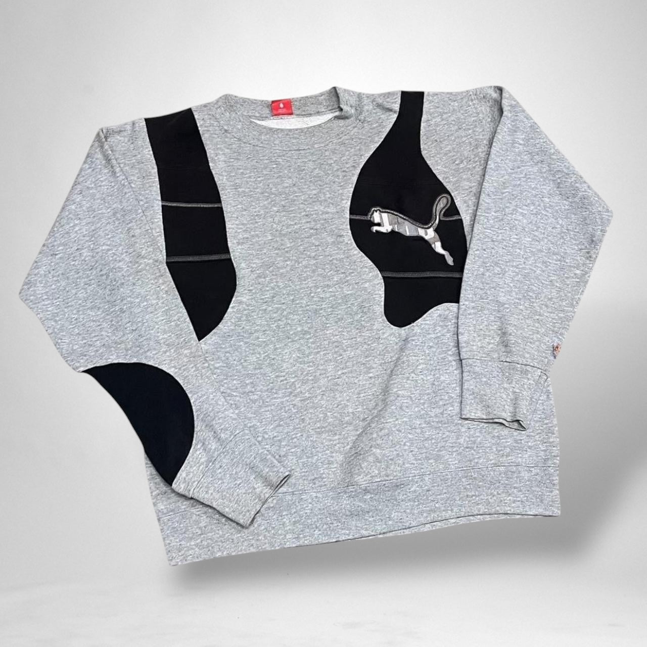 Reworked Puma Jumper in Grey & Black - South Street Retro Ltd