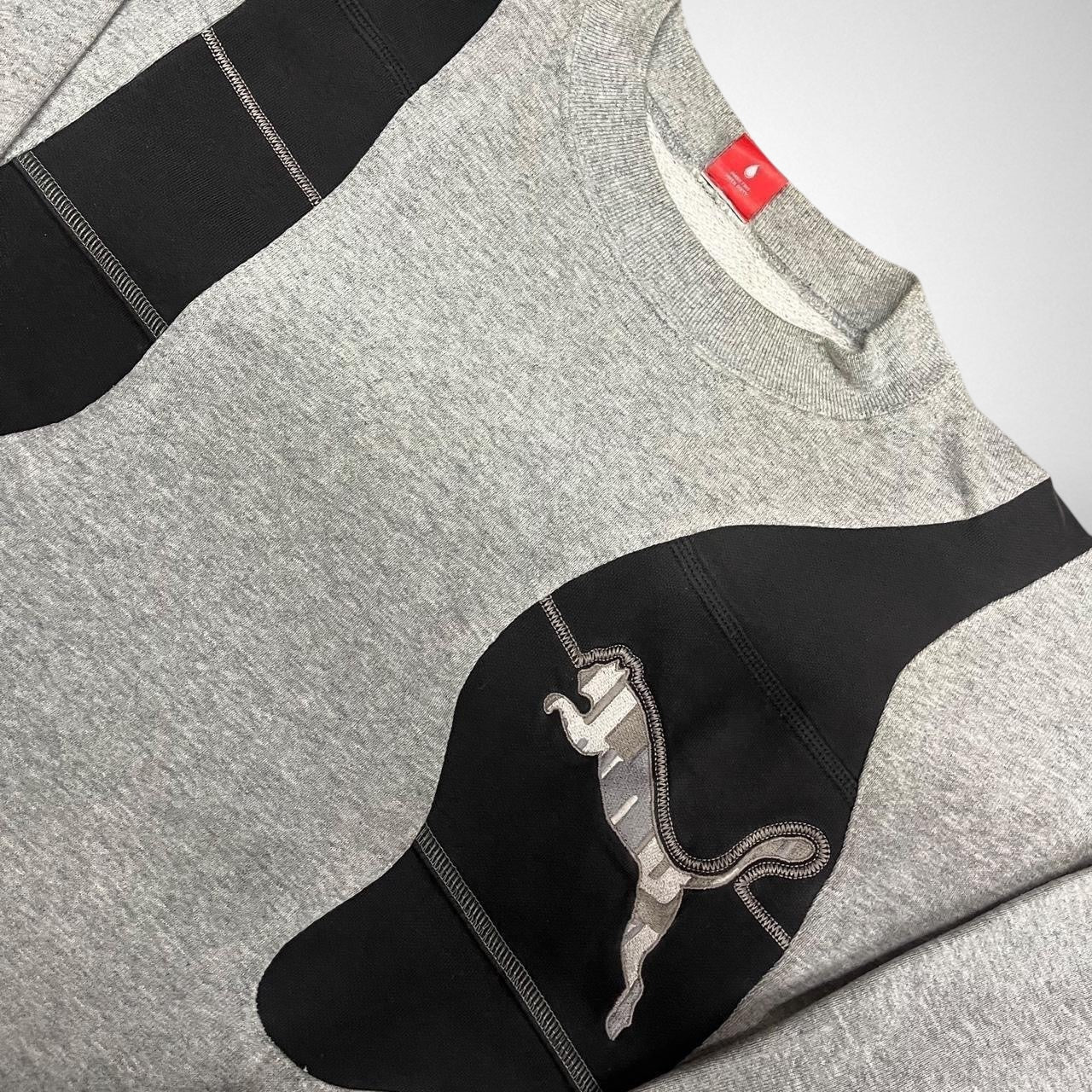 Reworked Puma Jumper in Grey & Black - South Street Retro Ltd