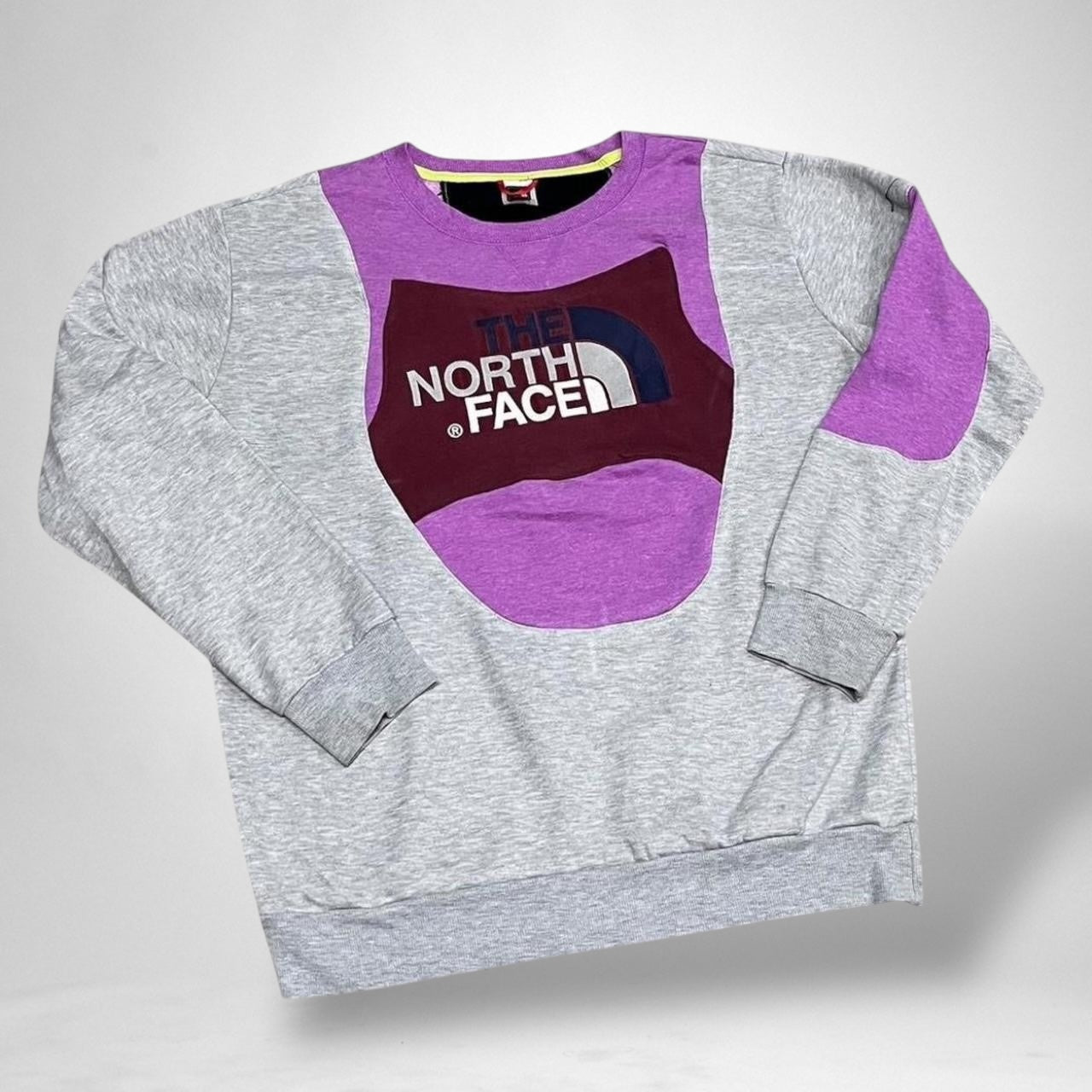 Reworked The North Face Jumper – Grey & Pink - South Street Retro Ltd