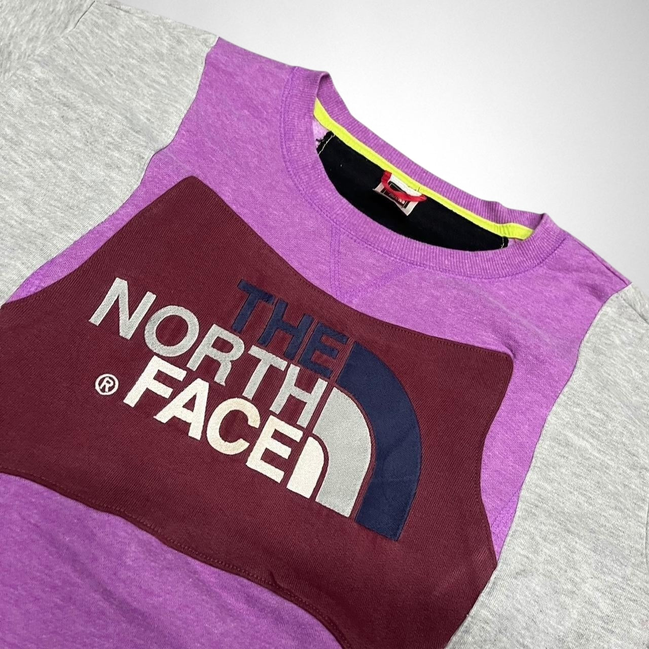 Reworked The North Face Jumper – Grey & Pink - South Street Retro Ltd