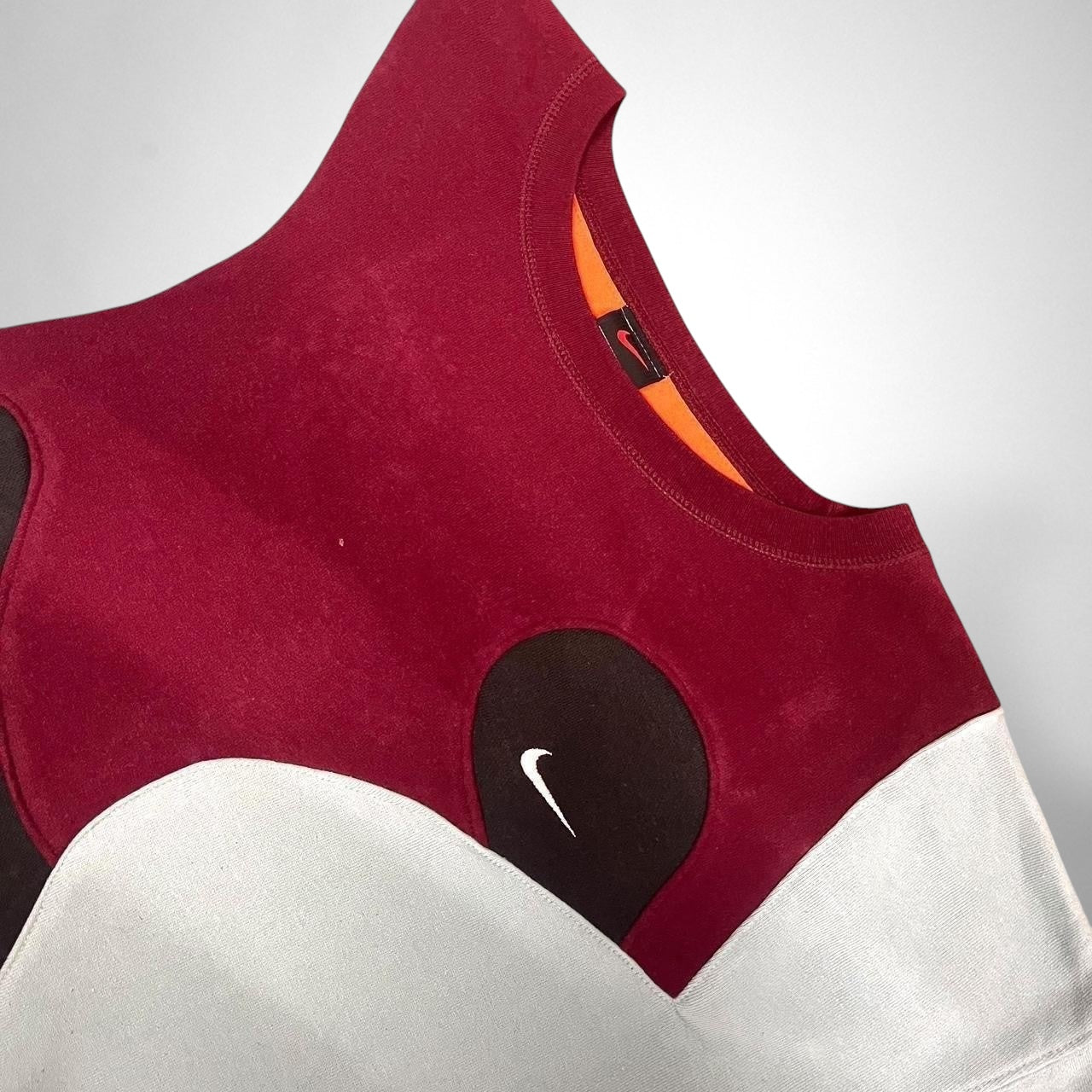 Reworked Nike Jumper – Burgundy & Turquoise