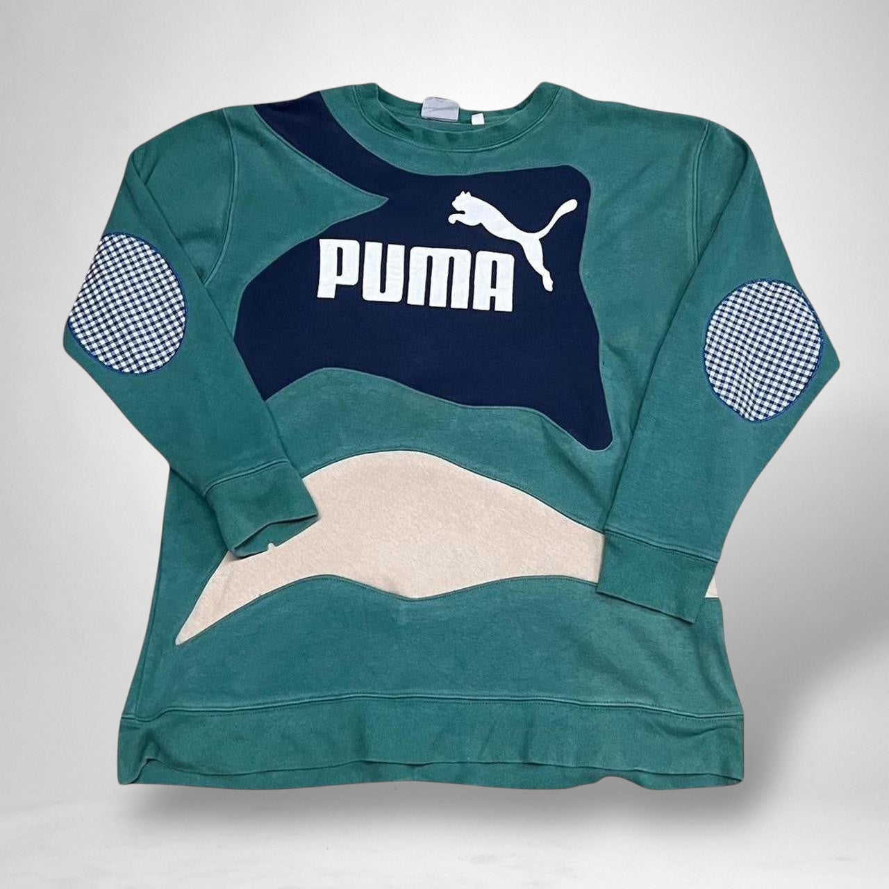 Reworked Green Puma Jumper - South Street Retro Ltd