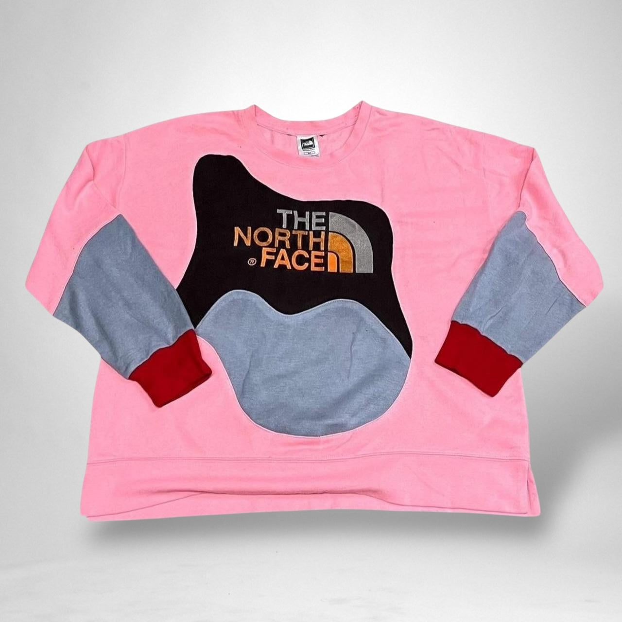 Reworked North Face Jumper – Pink, Black & Grey - South Street Retro Ltd