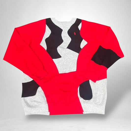 Reworked Ralph Lauren Jumper – Red, White & Black - South Street Retro Ltd