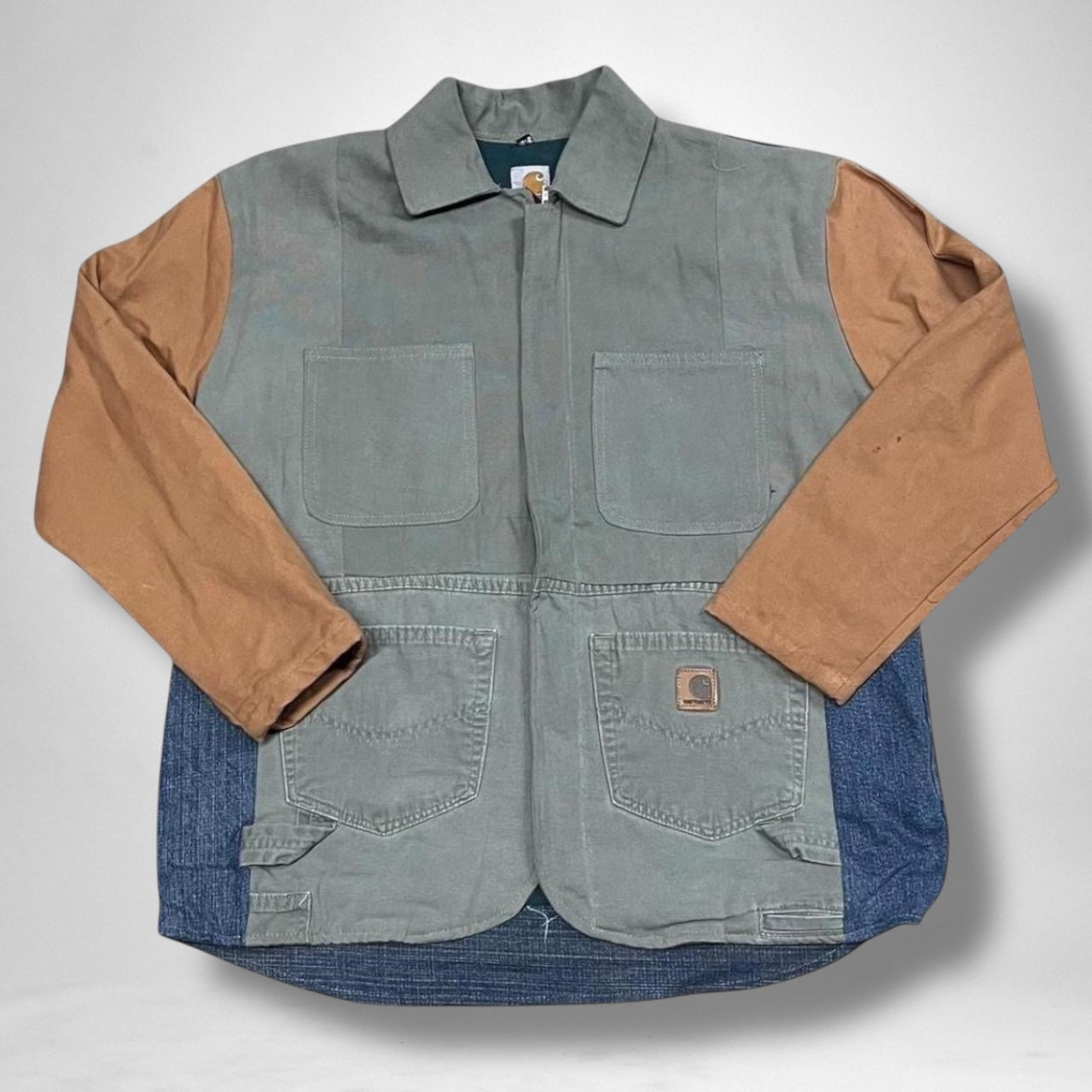 Custom vintage Carhartt jacket reworked into a unique streetwear staple with modern detailing.