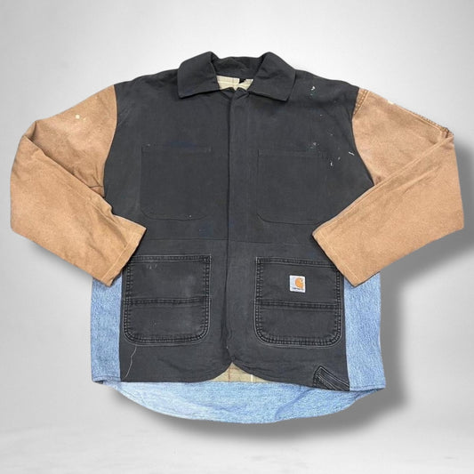 Reworked Carhartt jacket made from authentic vintage materials with bold custom design details.